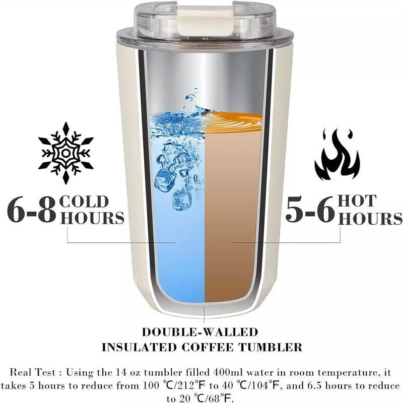 Pink Stainless Steel Travel Mug Insulated Cup Coffee Bottle
