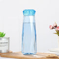 Crystal Glass Cup With Lid Diamond Rhombus Design Gift Drinkware