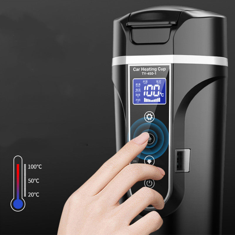 Portable Car Bottle With Smart Touch Digital Display Insulated Travel Cup