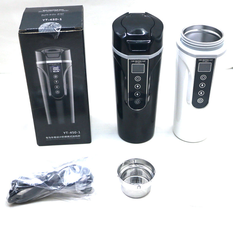 Portable Car Bottle With Smart Touch Digital Display Insulated Travel Cup