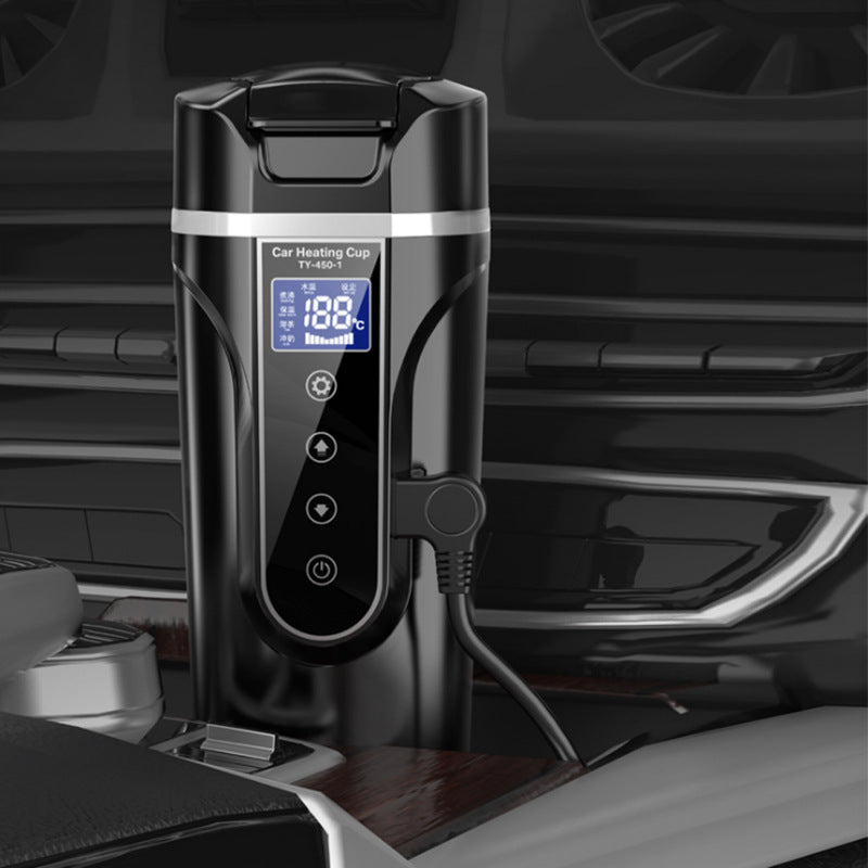 Portable Car Bottle With Smart Touch Digital Display Insulated Travel Cup