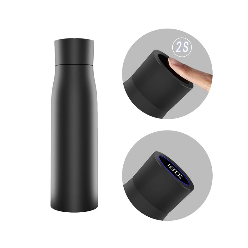 Thermal Water Bottle With Smart Temperature Display Stainless Steel Tumbler