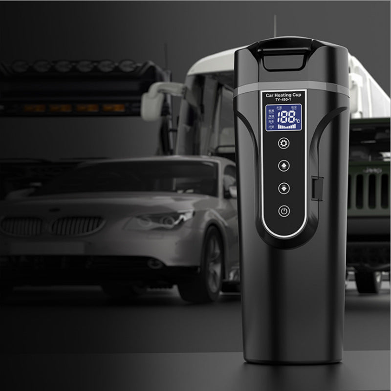 Portable Car Bottle With Smart Touch Digital Display Insulated Travel Cup