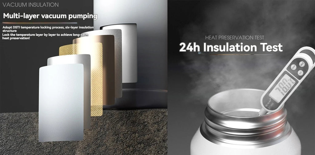 Thermos Water Bottle With Straw Handle Cup 316 Stainless Steel Flask Large Capacity Vacuum Insulated Tumbler