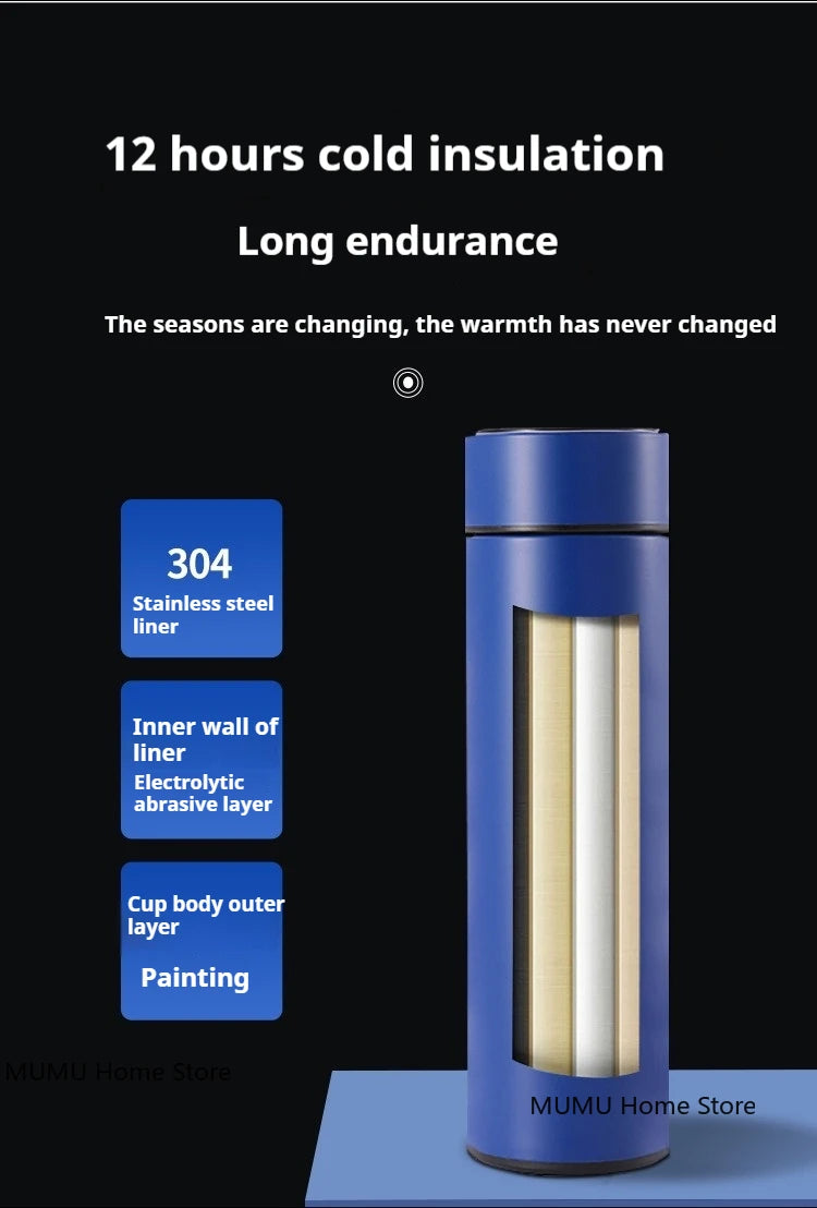 500ML Temperature Thermos Bottle Stainless Steel Insulated Vacuum Flask Portable