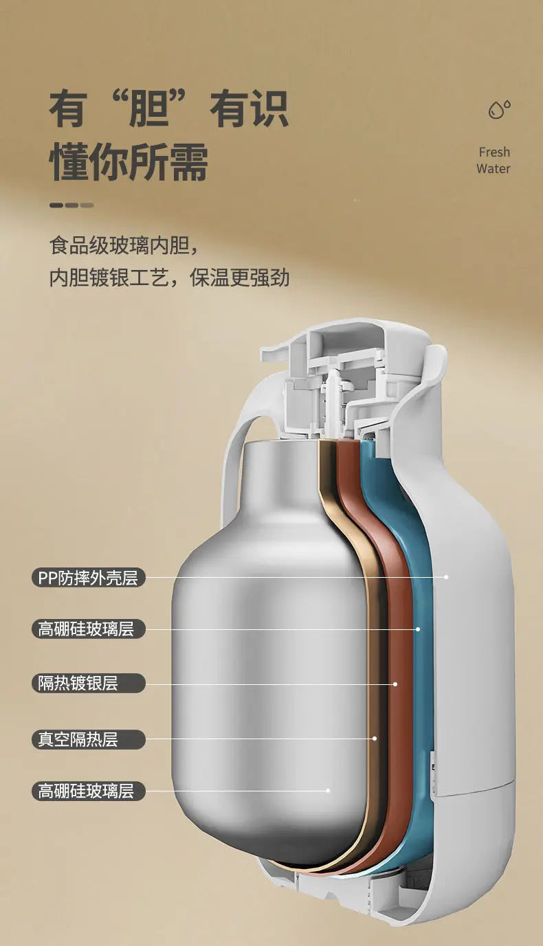 Thermos household large-capacity glass liner 36 hours insulation kettle boiling water bottle home school thermos