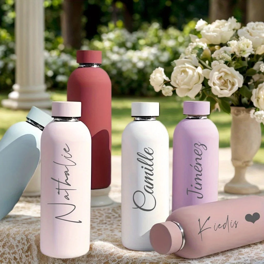 Custom Logo Name Thermos Large Vacuum Flask Stainless Steel Portable Thermos Bottle Outdoor Sports Water Bottle Travel Mug 500ml