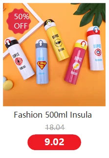 Portable Cup Thermos Water Bottle  Stainless Steel Dreamy Coffee Term Thermos For Tea Thermal Mug Cup Thermal Hot Sale 500ml