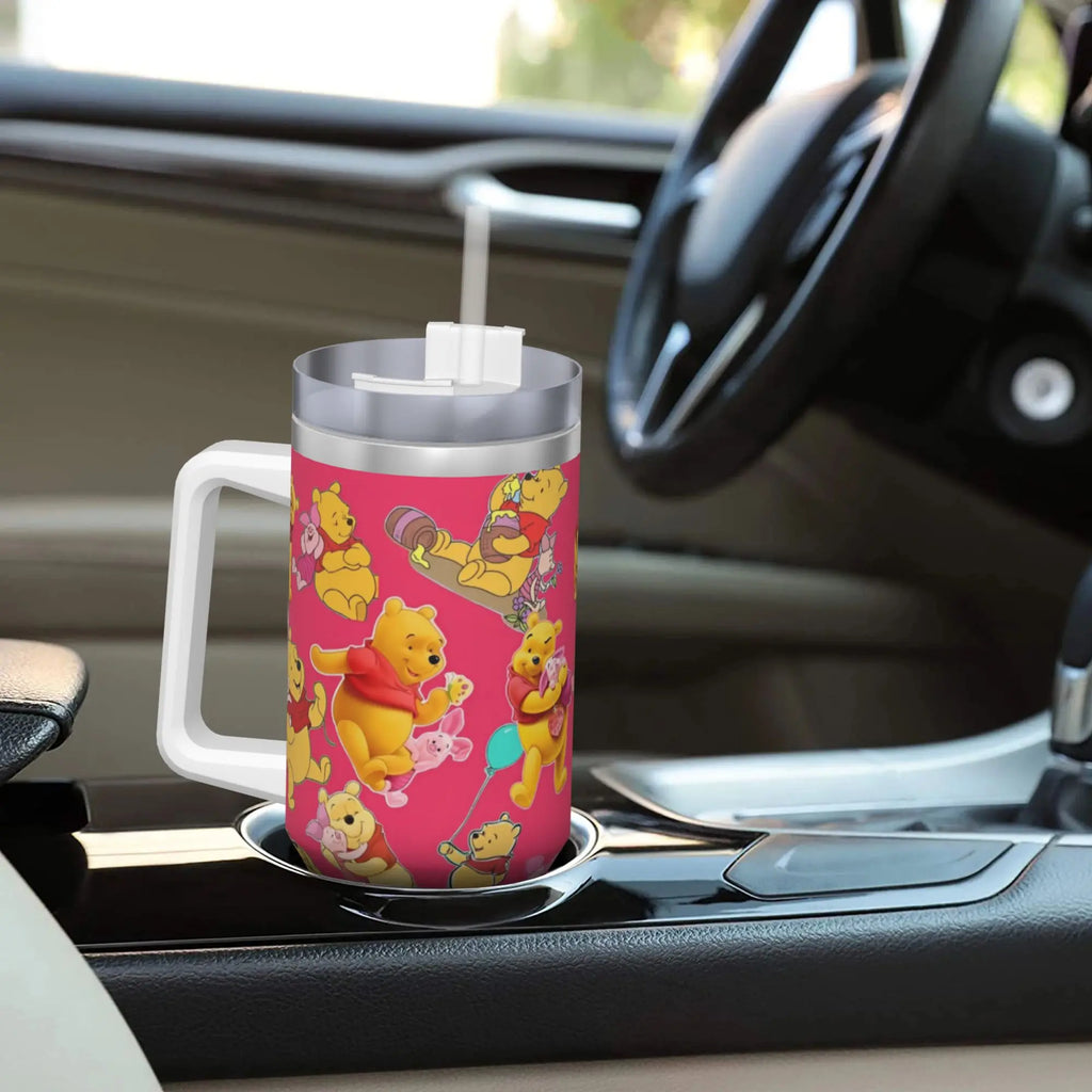 Piglet Tigge Eeyore Winnie Pooh Stainless Steel Tumbler Travelist Mugs Cup Large Thermal Mug Keep Heat Cold Drink Water Bottle