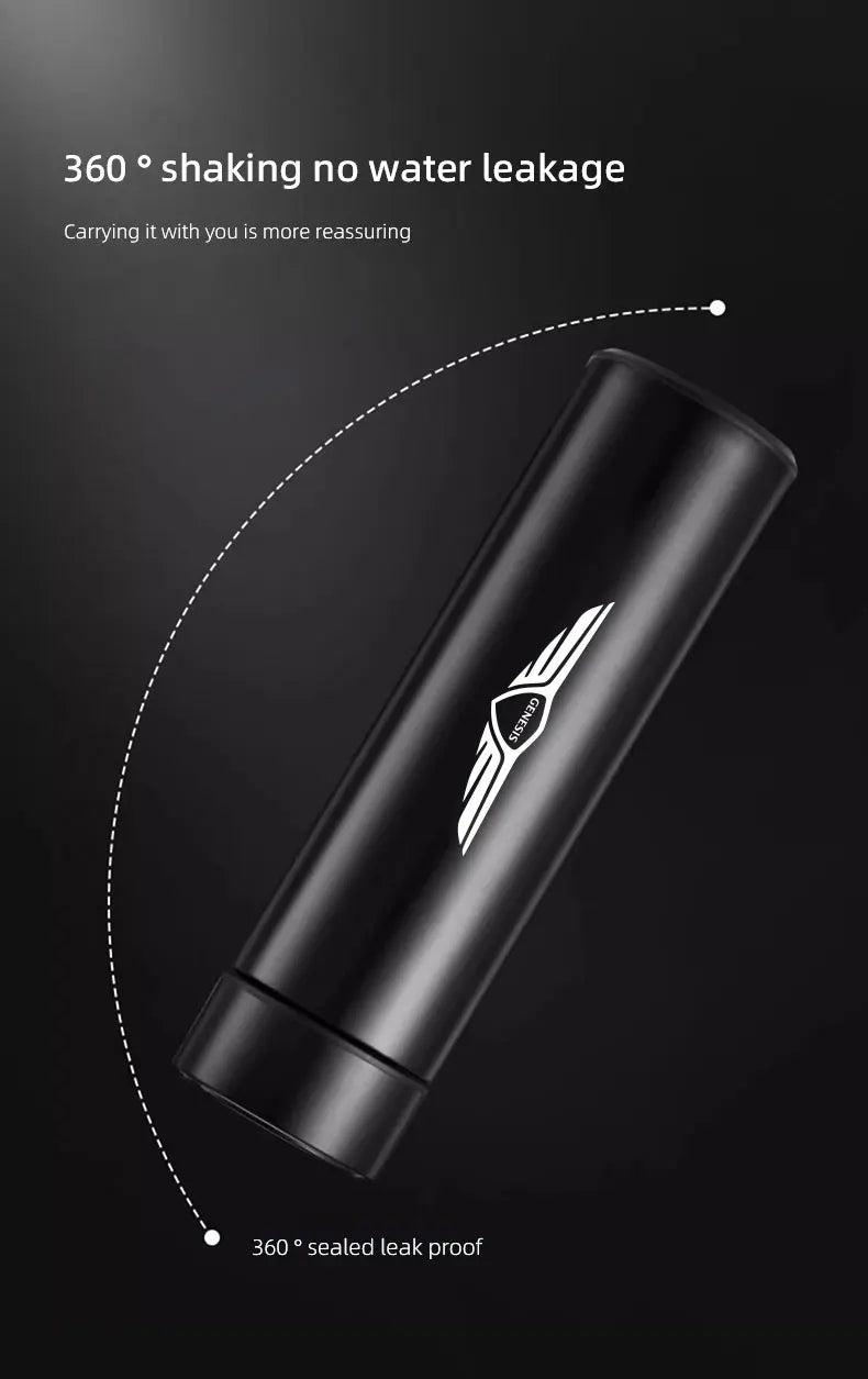 500Ml Thermos Bottle Smart Cup Digital with Temperature Display Genesis Car 304 Stainless Steel Thermos Bottle Long-lasting Heat