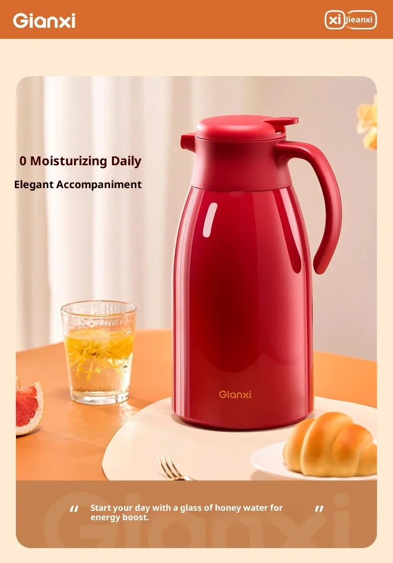 Gianxi Red Thermos  Household Large Capacity Thermos  Wedding Dowry Pair Thermos  Office Thermos