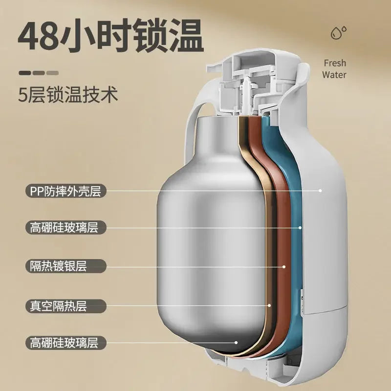 Thermos household large-capacity glass liner 36 hours insulation kettle boiling water bottle home school thermos