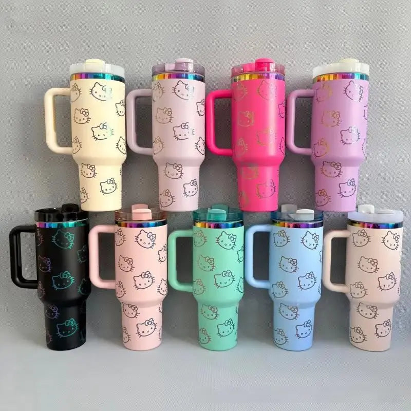 BEAST KINGDOM Stainless Stitch Insulated Cup 1180ml 304 Stainless Steel Vacuum Insulated Car Coffee Cup Sports Outdoor Travel