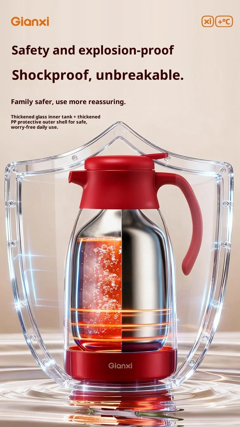 Gianxi Red Thermos  Household Large Capacity Thermos  Wedding Dowry Pair Thermos  Office Thermos