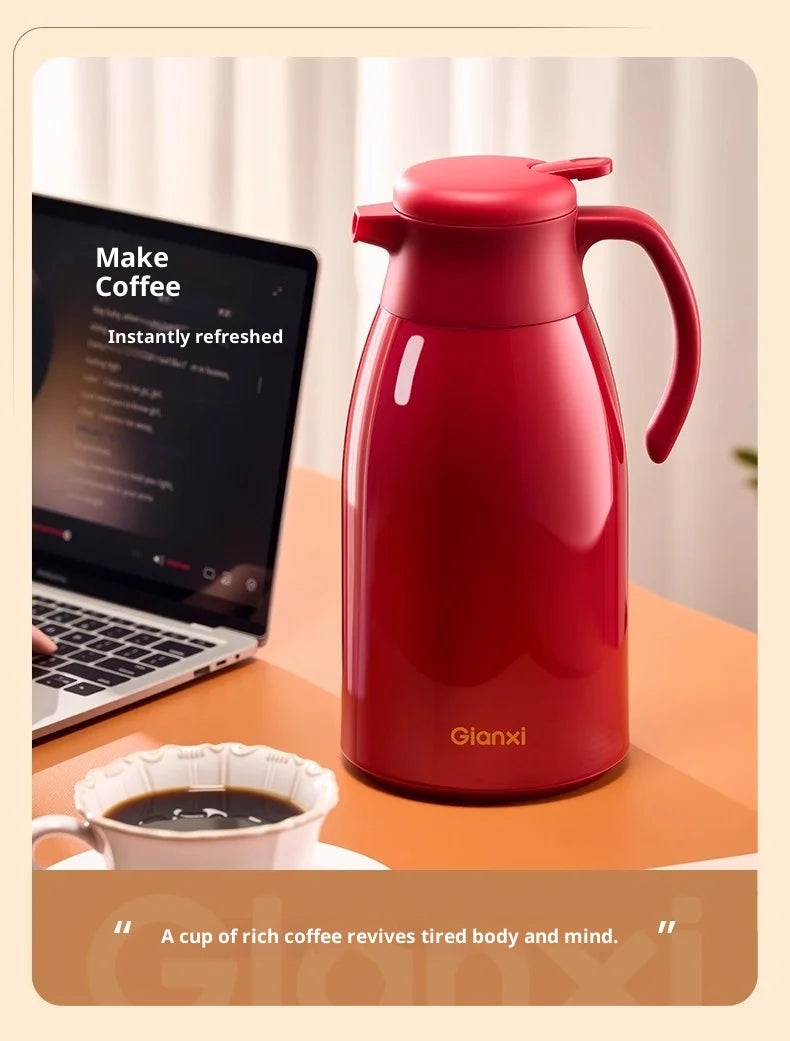 Gianxi Red Thermos  Household Large Capacity Thermos  Wedding Dowry Pair Thermos  Office Thermos