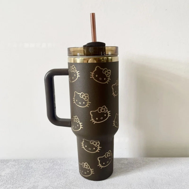 BEAST KINGDOM Stainless Stitch Insulated Cup 1180ml 304 Stainless Steel Vacuum Insulated Car Coffee Cup Sports Outdoor Travel