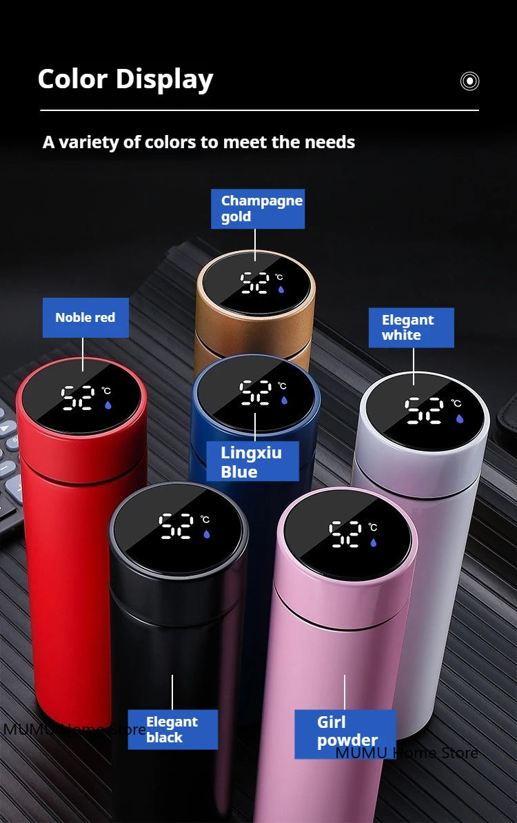 500ML Temperature Thermos Bottle Stainless Steel Insulated Vacuum Flask Portable
