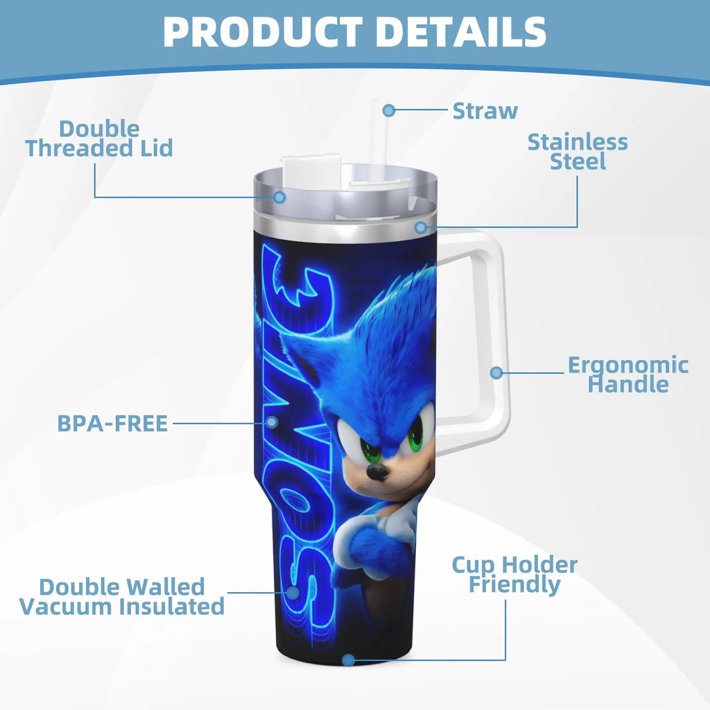 Stainless Steel Tumbler S-Sonices Game Thermal Mug Blue Character
Heat Preservation Hot Drinks Car Mugs Driving Water Bottle