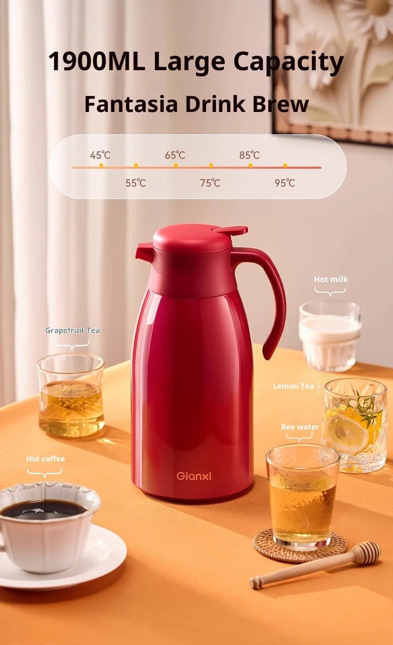 Gianxi Red Thermos  Household Large Capacity Thermos  Wedding Dowry Pair Thermos  Office Thermos