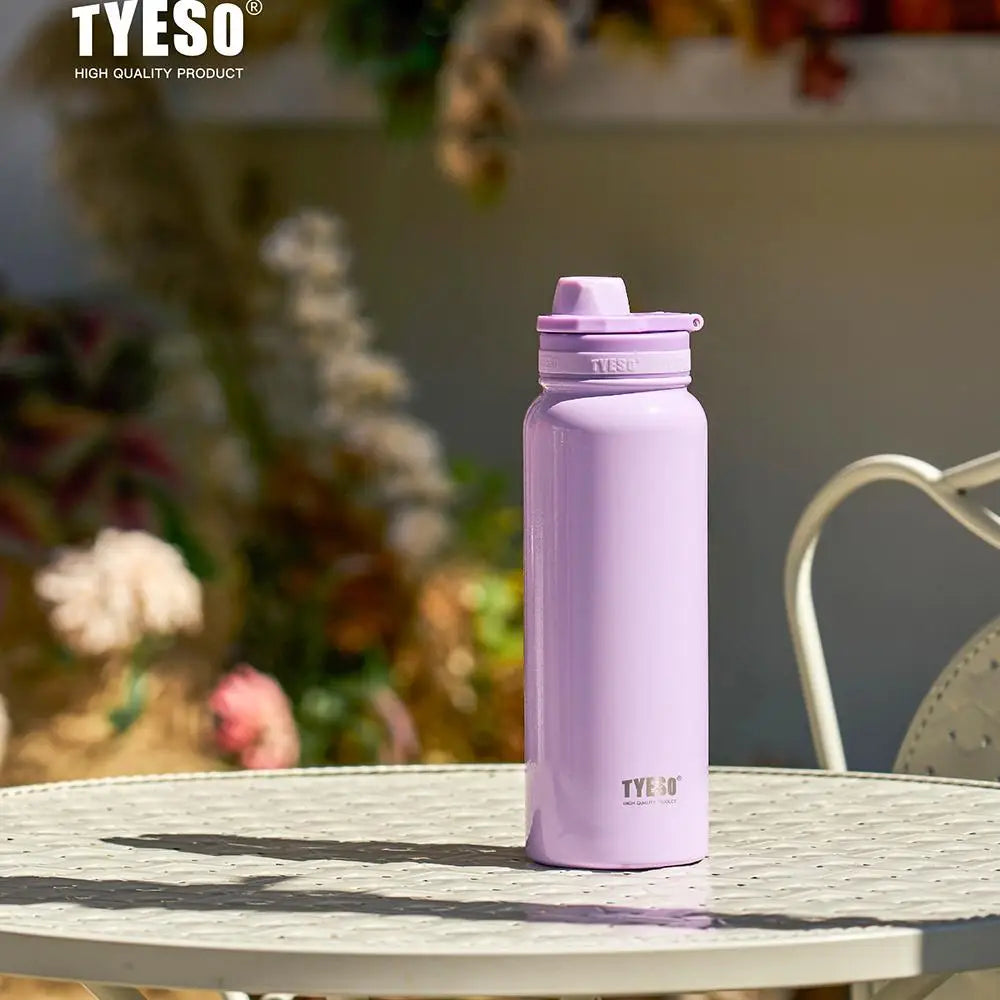Tyeso Sports Thermos Bottle 8706C Keeps Cold And Hot 600/750/1050/1200ml Outdoor Vacuum Insulated Portable Stainless Steel Cup