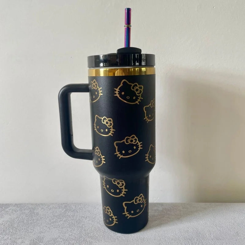 BEAST KINGDOM Stainless Stitch Insulated Cup 1180ml 304 Stainless Steel Vacuum Insulated Car Coffee Cup Sports Outdoor Travel
